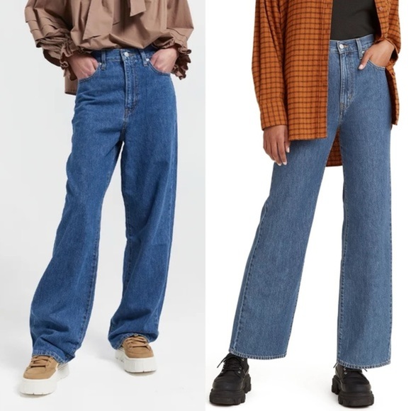 Levi’s High Waisted Straight Wide Leg Denim Jeans - Picture 1 of 7